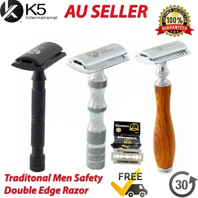 $14.99 • Buy New Men Safety Razor Double Edge Blades Shaving Vintage Razors Shaver Shavette  