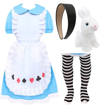 £19.99 • Buy Girls Alice In Wonderland Costume Dress Kids Childs World Book Day Fancy Dress