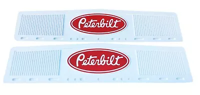 Peterbilt Motors 6  X 24  Semi Truck Rubber 1027WH White Fender Mud Flaps-Set • $105.95