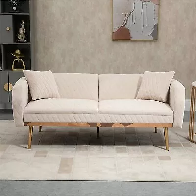 Velvet Sofa Couch Modern Upholstered Sofa Bed Accent Armchair Loveseat Sofa Seat • $529.99