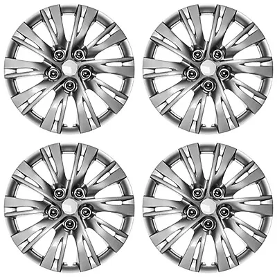 15' 10 Split Spoke Silver Wheel Cover Hubcaps • $47.32