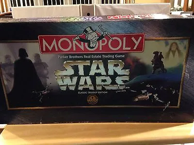 1997 Monopoly Star Wars Classic Trilogy Edition With 9 Pewter Star Wars Tokens • $22.99