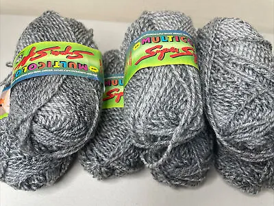 Lana Moro Super Soft 3 Super High Bulk Acrylic Sport Yarn Grey 1.4oz Lot Of 7 • $14.99