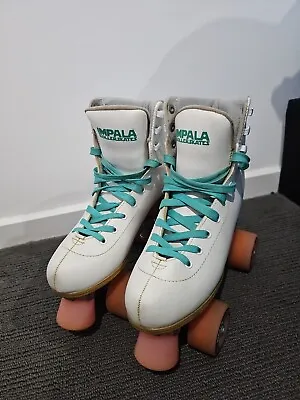 Impala Aqua Roller Skates Blades Women Size US7 UK6 EU38 • $39.97