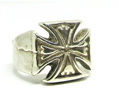 Maltese Cross Sterling Silver  Ring #10g200012 • $34