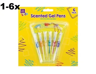 £9.29 • Buy 6Pk Mini Fruit Scented Gel Pens W Beaded Key Chain School/Office Kids Gift 3+