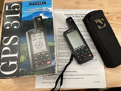 MAGELLAN 12 Channel GPS 315Navigator * Fresh Batteries * Carrying Case * Tested • $19.95