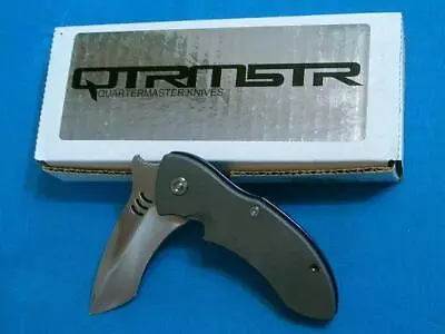 2014 #065/300 Quartermaster Usa Qse4 Mr Furley Titanium/blue Tanto Flipper Knife • $249.99