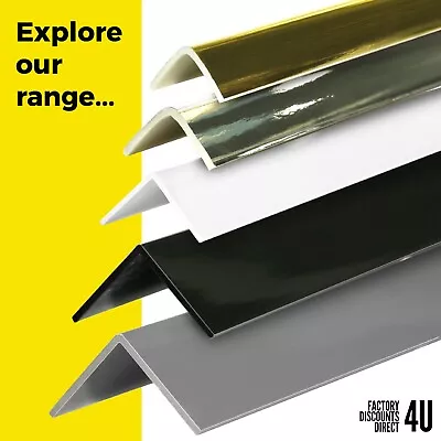 £7.25 • Buy Plastic Corner Trim***PVC***Corner Angle Trim-90 Degrees Angle Edge***1 Metre***