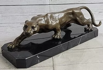 Barye Bronze Cougar Mountain Lion Statue Sculpture Home Decor Handcrafted Figure • $199.50