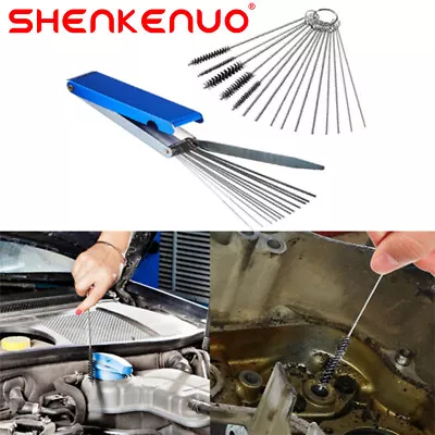 18 In 1 Motorcycle ATV Carb Cleaning Brush Dirt Jet Remove Tool Kit Hot Sale • $7.19