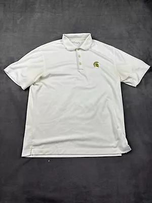 Nike Golf Polo Men's L Michigan State University Casual Preppy White • $14.95