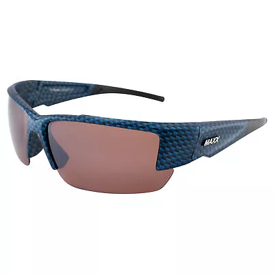 Maxx Stealth 2.0 Sports & Motorcycle Sunglasses TR90 Blue Carbonfiber Frame W/ • $19.99