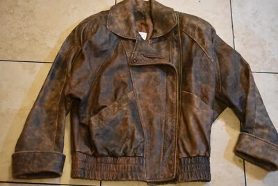 $19.99 • Buy Brown Leather Woman's Jacket By Vakko, Size LG