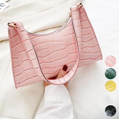 £5.99 • Buy Small Women's Underarm Bag Retro Baguette Tote Handbag Shoulder Purse Clutch Zip