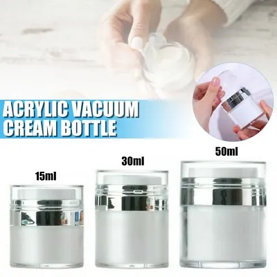 $6.29 • Buy 15/30/50g Empty Acrylic Beauty Facial Cream Jar Pot Vacuum Bottles Container
