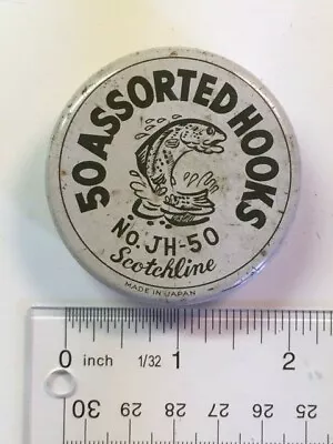 Vintage Scotchline 50 Assorted Hooks No. JH-50 Tin • $19.99