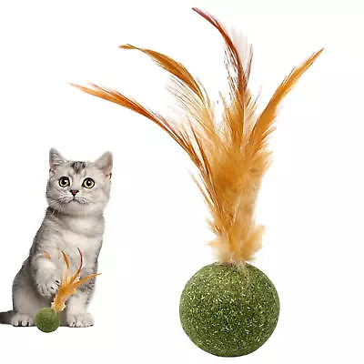 Magic Cat Balls Edible Kitten Catnip Feather Ball Cat Toys For Cats Lick Toys • $10.41