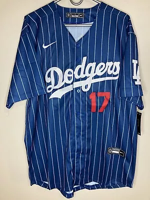 Stitched Blue Striped Shohei Ohtani L.A Dodgers Jersey #17 Large • $50