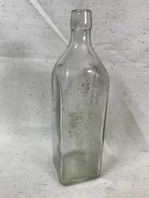 Vintage Embossed Text CAWSEY MENCK T&S LTD Glass Bottle Bar Mancave • $22.52