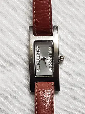$60 • Buy Burberry Womens Watch Stainless Steel Logo Dial 1854 88085637 W/ Leather Band