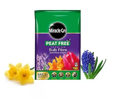 Miracle Gro Peat Free Bulb Fibre Compost Premium Mineral Potting Soil 20L Bag • £8.95