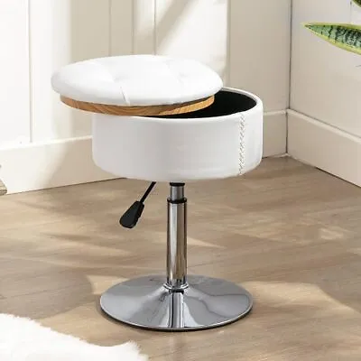 360°Swivel Storage Vanity Stool Chair For Makeup RoomHeight Adjustable Stool • $46.49