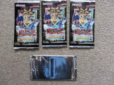 YuGiOh! Dark Side Of Dimensions X 3 Sealed Booster Packs + Obelisk Movie Promo • £55