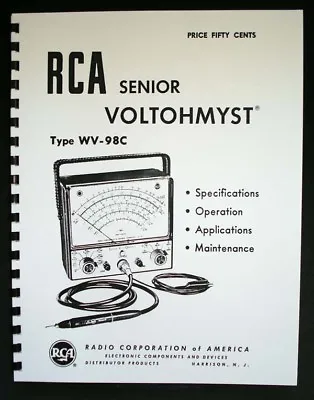 RCA Senior Voltohmyst WV-98C Manual WV98C • $12.99