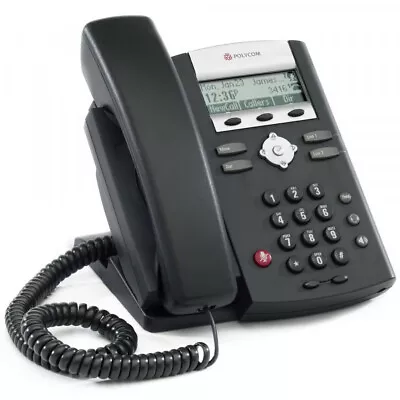 Polycom SoundPoint IP 331 PoE VoIP 2 Line SIP Business Desk Phone Black • $29.88