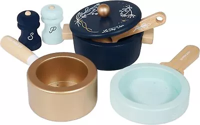 Le Toy Van - Educational Wooden Honeybake Pots And Pans Cooking Set Pretend Kit • £32.41