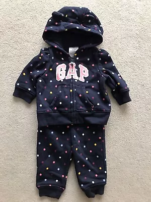 £3 • Buy GAP BABY - Blue Two Piece Tracksuit Set Hoodie And Joggers Age 0-3 Months.