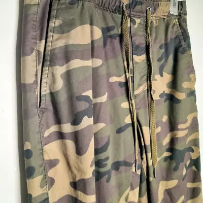 Gap Size Small Khaki Camo Joggers Women's Cargo Pants Green Black Drawstring  • $16.25