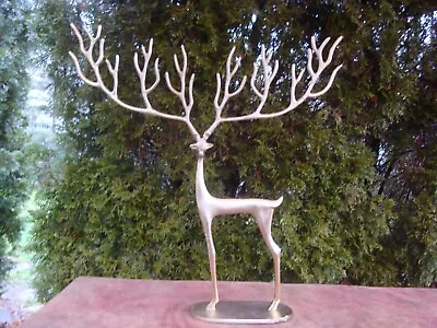 Winter Wonder Lane 23  All Metal Gold Reindeer Pottery Barn Dupe • $74.99