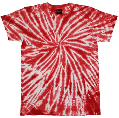 £12.40 • Buy Tie Dye T Shirt Tye Die Festival Hipster Indie Retro Unisex Top Spider Red 9  