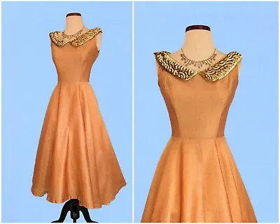 Vintage 1950s Iridescent Party Dress 50s Full Skirt Evening Gown Prom Dress • $95