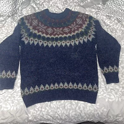 C1994 VTG Woolrich Wool Mohair Aztec Navajo Crewneck Iceland Sweater Size M • $19.90