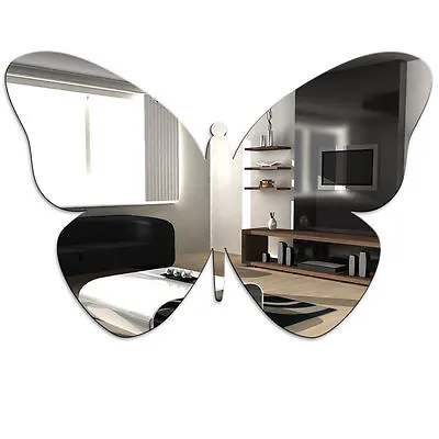 £5.79 • Buy Butterfly Acrylic Mirror - Home Bathroom Bedroom Childrens Wall Shatterproof