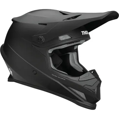 Thor Matte Black Helmet Sector Motocross Solid Off Road Dirt Bike ATV MX 2024 • $99.95