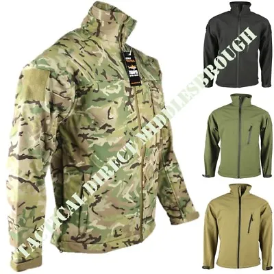 Trooper Tactical Soft Shell Jacket + Union Jack Patch Mens S-2xl Mtp Btp Army • £44.95