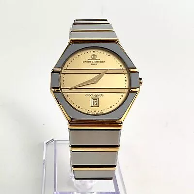 Baume & Mercier Vintage 18K & Tungsten Avant Garde Watch • $999.99