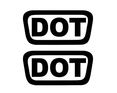 (2x) DOT Motorcycle Helmet Stickers Decals Fits 2-pack Suzuki  Yamaha • $3.45