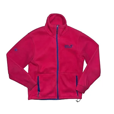 Jack Wolfskin Women's Size Large Full Zip Fleece Jacket Pink Warm Comfy VGC • £17.99