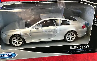 NEW IN BOX SEALED Diecast Car Welly SILVER BMW 645Ci 1:24 Collection • $15.20