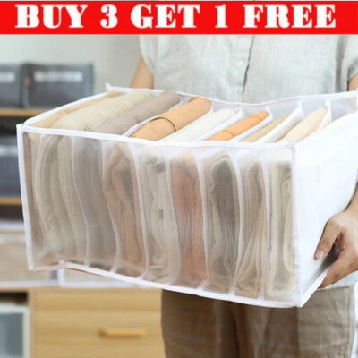 £4.98 • Buy Folding Drawer Organizer Clothes Box Leggings Jeans T-shirt Closet Storage Boxes