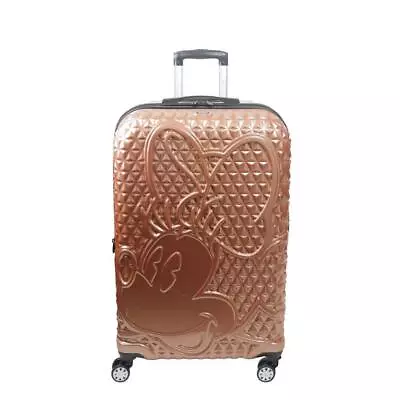 Ful Rolling Luggage 29  Disney Textured Minnie Mouse Hard Sided ABS Rose Gold • $152.86