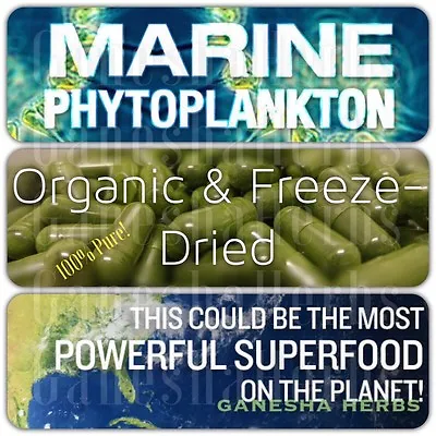 Marine-Phytoplankton Freeze-Dried Powder 100 V Capsules Nannochloropsis Gaditana • £44.34