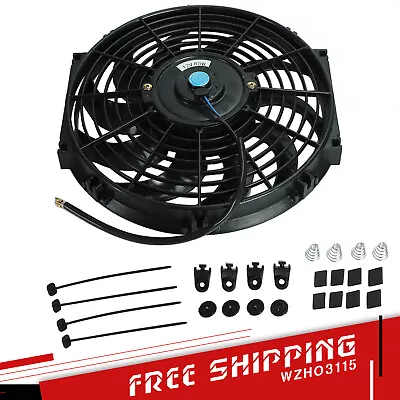 12  Inch Universal Slim Fan Push Pull Electric Radiator Cooling 12V Mount Kit • $22.99