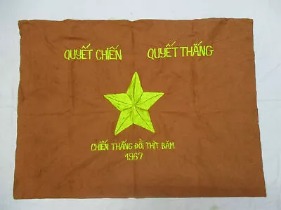 FLAG   VC NORTH VIETNAM  Battle Flag  Victory In DOI THIT BAM 1967 A4 • $39