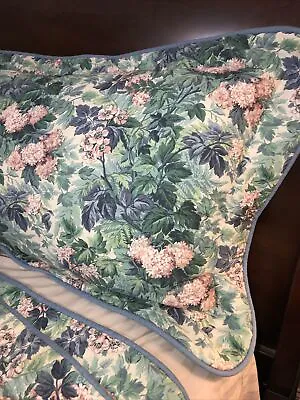 $14.96 • Buy Laura Ashley 1 Pillow Sham Ashbourne Vintage Standard Quilted Hydrangea Floral
